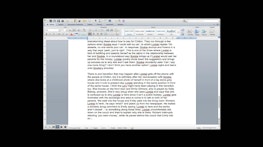 A word document displaying someone memory of the plot from a television soap opera