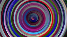 A multicoloured spiral.