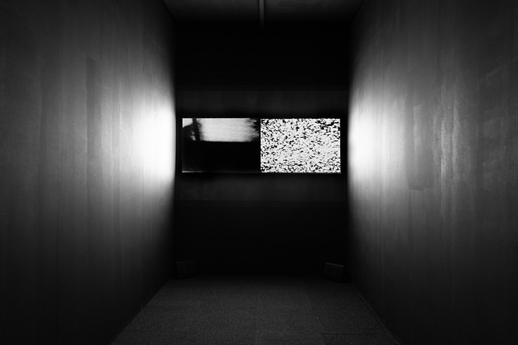 Installation view of Black TV