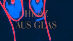 A blue background with orange superimposed drawing of a torso. There are German words written on screen.