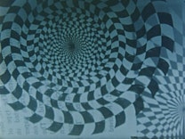 A blue spiral swirling pattern