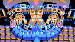 An animated image of geometric shapes, with text faintly overlayed.