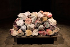 A pile of colourful rocks