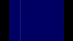 A blue screen with a thin light blue vertical line on the left.