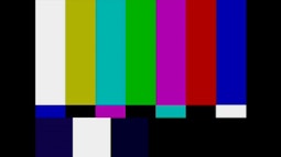 Coloured bars denoting a lost video connection.