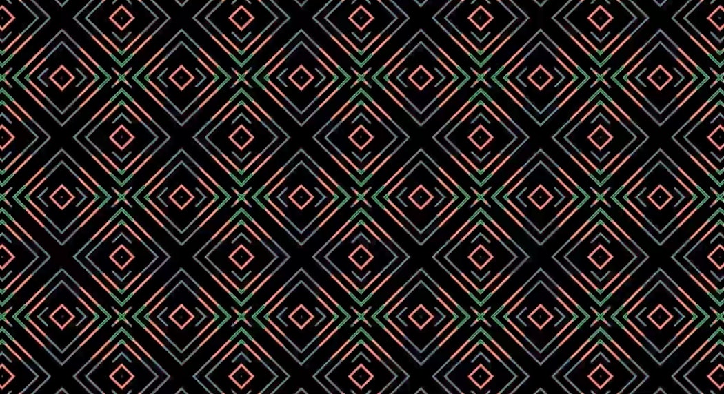 An abstract digital pattern based on Pasifika motifs