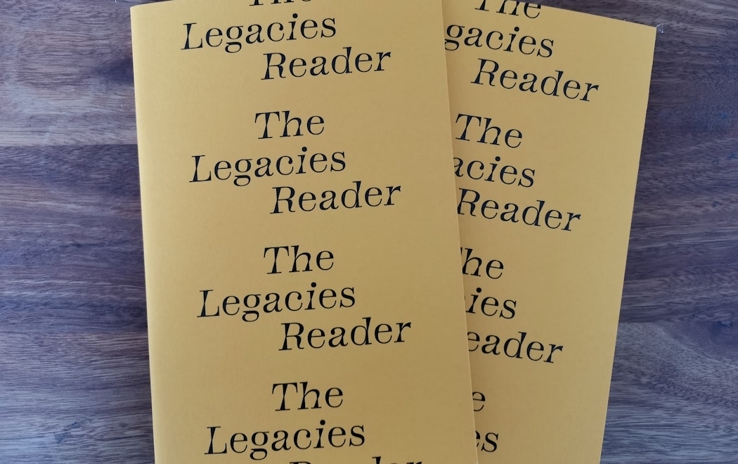 Two copies of The Legacies Reader, edited by Thomasin Sleigh