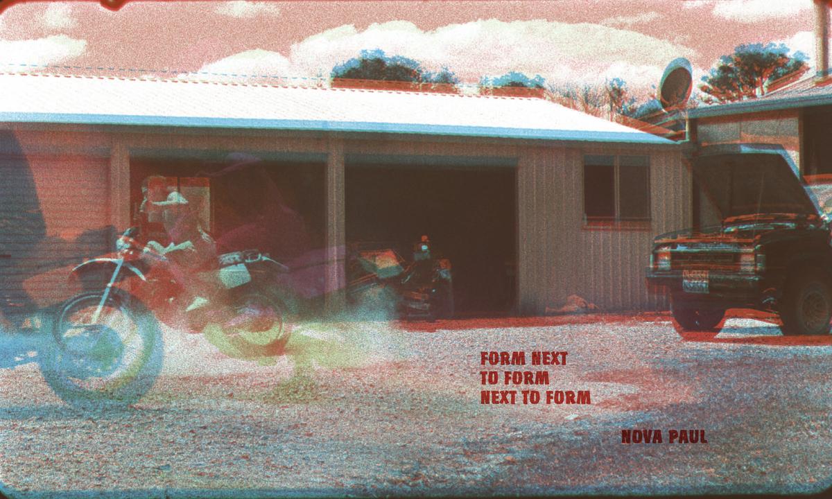 A 3d image of a motorbike and a 4 wheel drive outside a shed