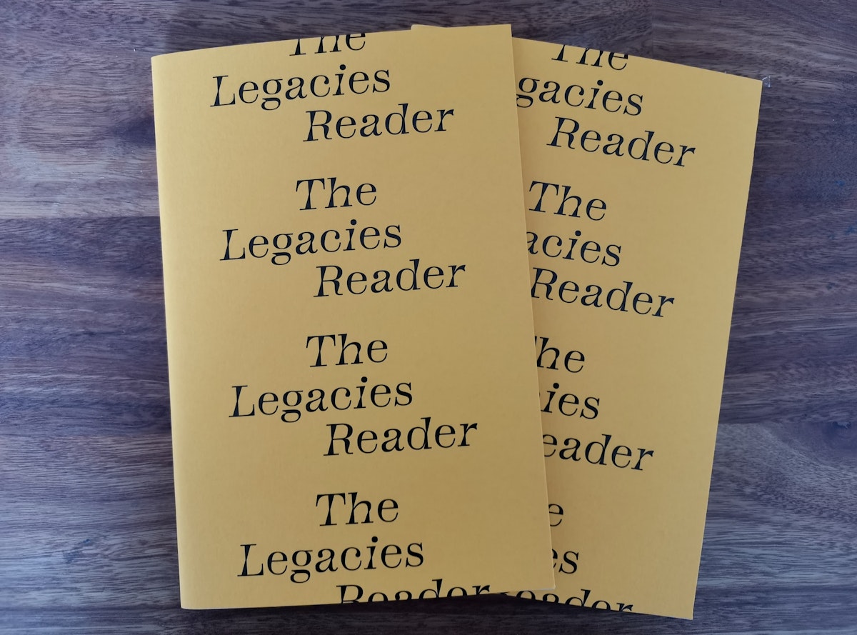 Two copies of The Legacies Reader, edited by Thomasin Sleigh