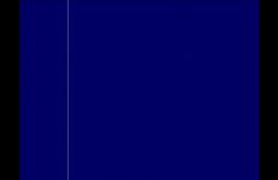 A blue screen with a thin light blue vertical line on the left.