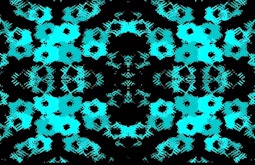 An aqua and black coloured geometric pattern.