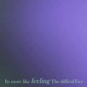 In this still from Angel C. Fitzgerald's video work a hazy blurred purple and grey bleed into each other, subtitles read "It's more like feeling the difficulties"